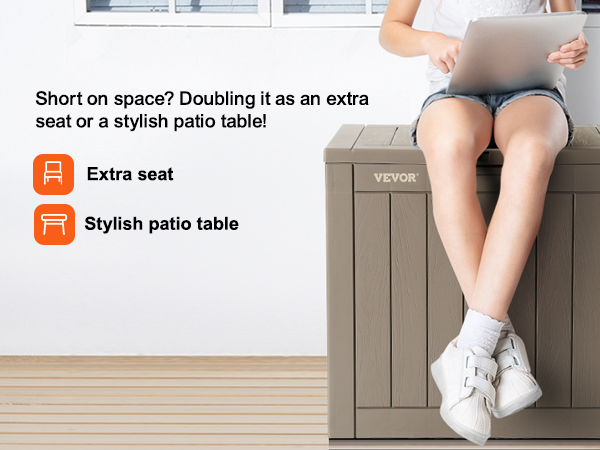 VEVOR terases kaste, ko izmanto kā papildu sēdvietu, uz kuras persona turas uz terases, kalpo arī kā stilīgs galds.