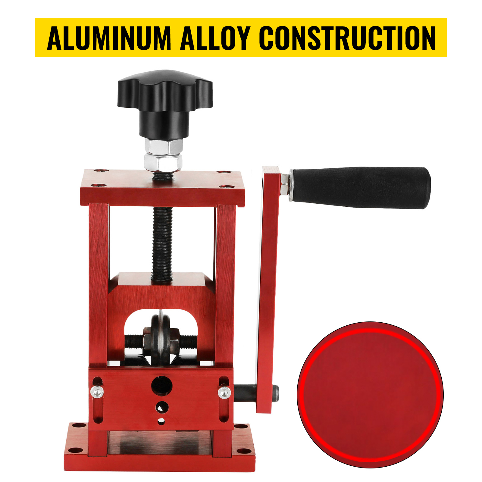 VEVOR wire stripping machine with aluminum alloy construction in red and black.