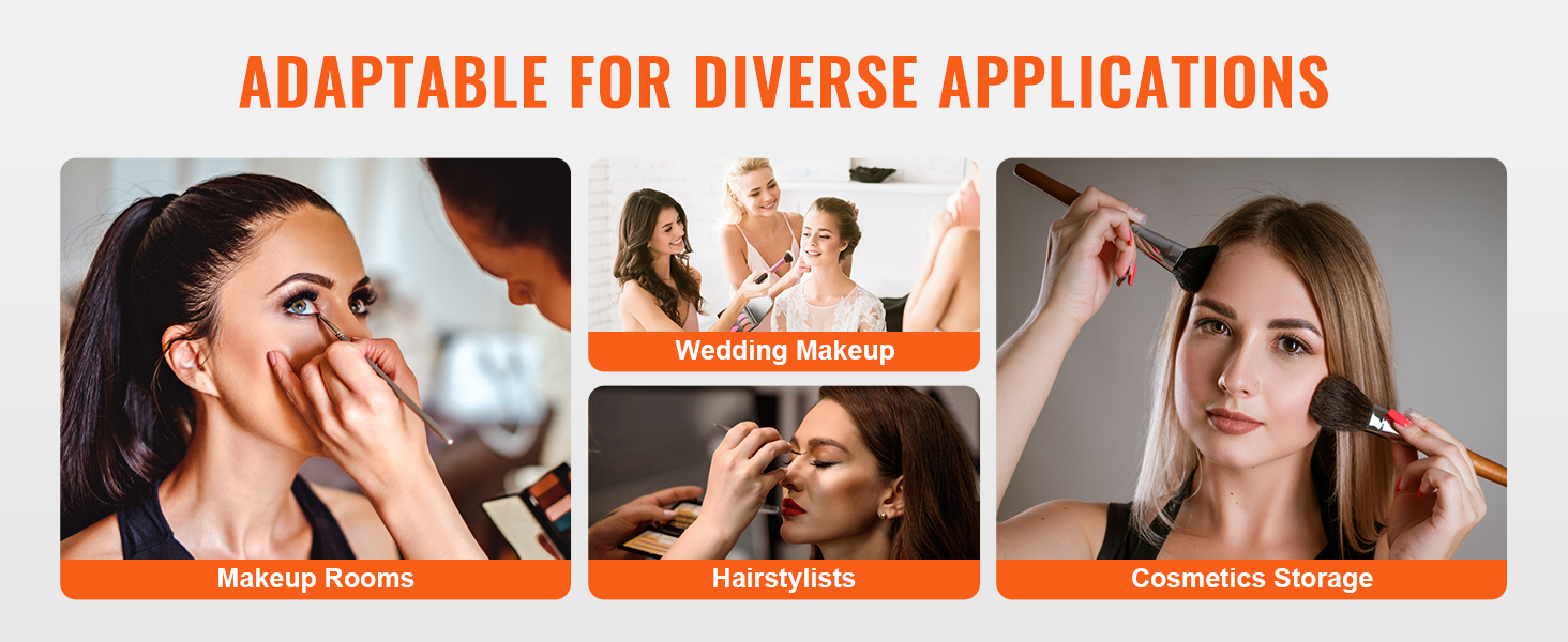 VEVOR makeup train case: adaptable for diverse applications like wedding makeup, hairstylists, and storage.