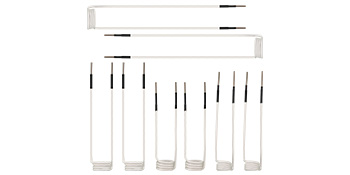 VEVOR induction heater coil kit with multiple bent white coils in various sizes.