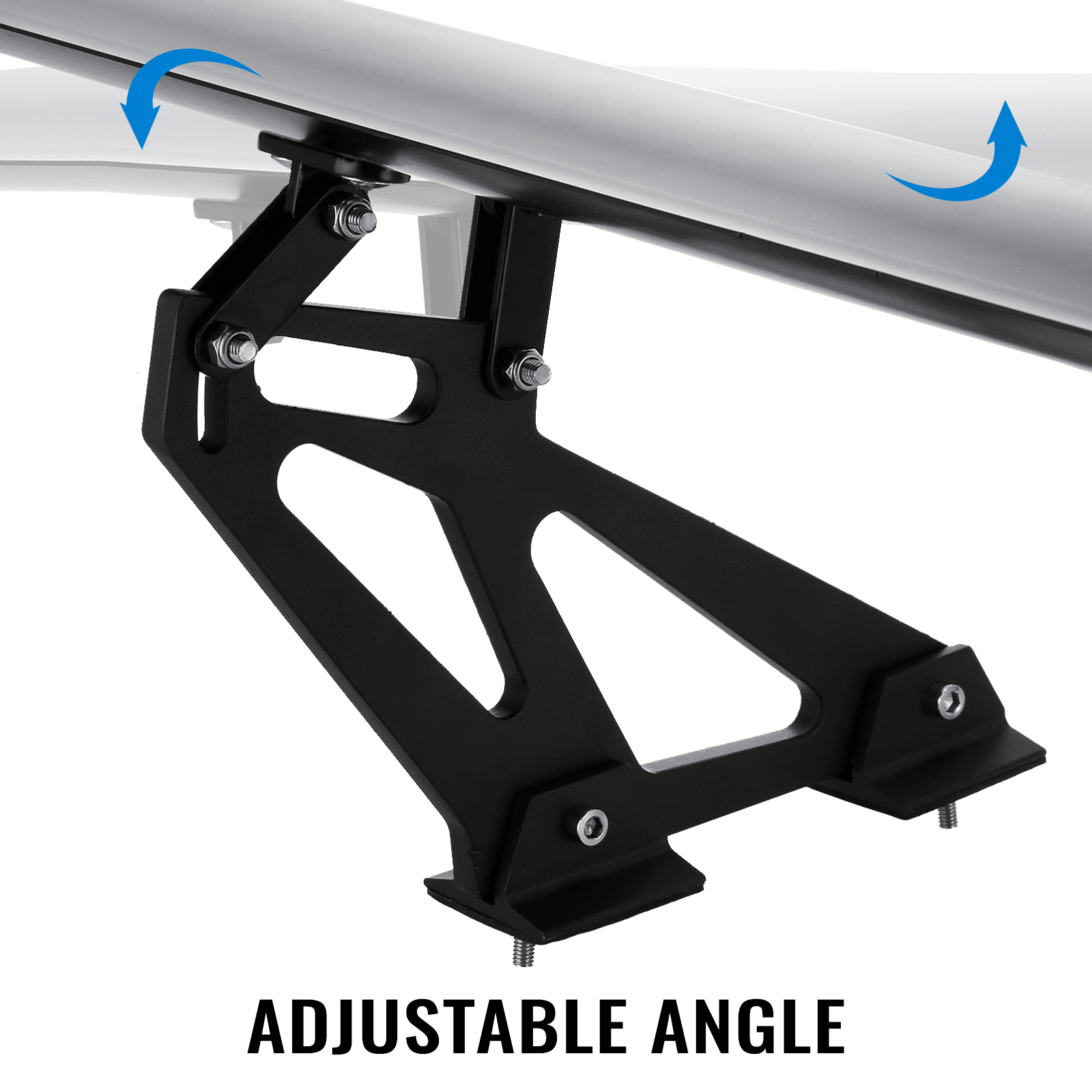 adjustable angle VEVOR gt wing spoiler bracket with blue directional arrows.