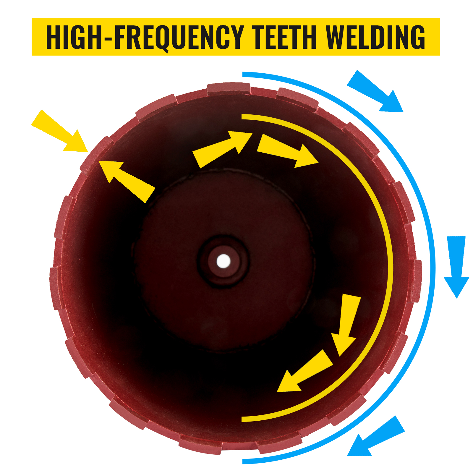 VEVOR diamond core drill bit with high-frequency teeth welding.