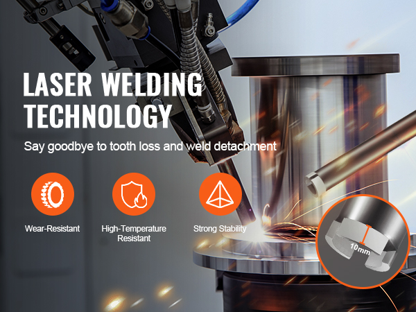 laser welding technology for the VEVOR wet diamond core drill bit showing wear-resistance and stability.