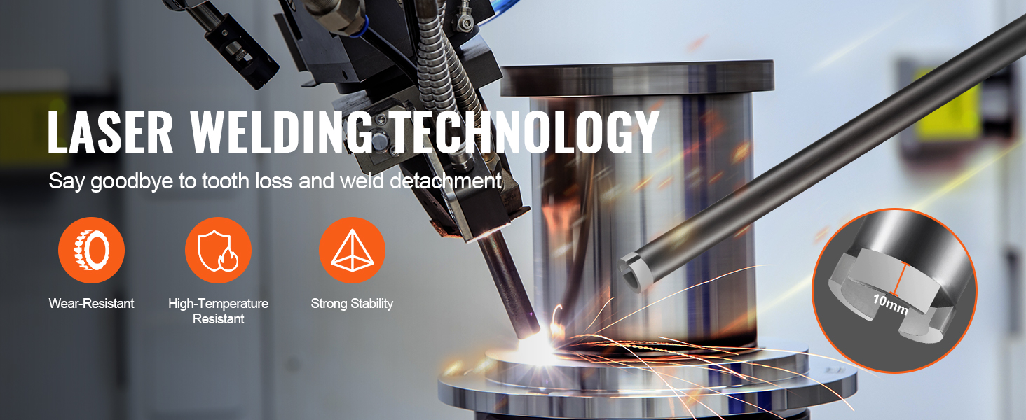 laser welding technology for the VEVOR wet diamond core drill bit showing wear-resistance and stability.