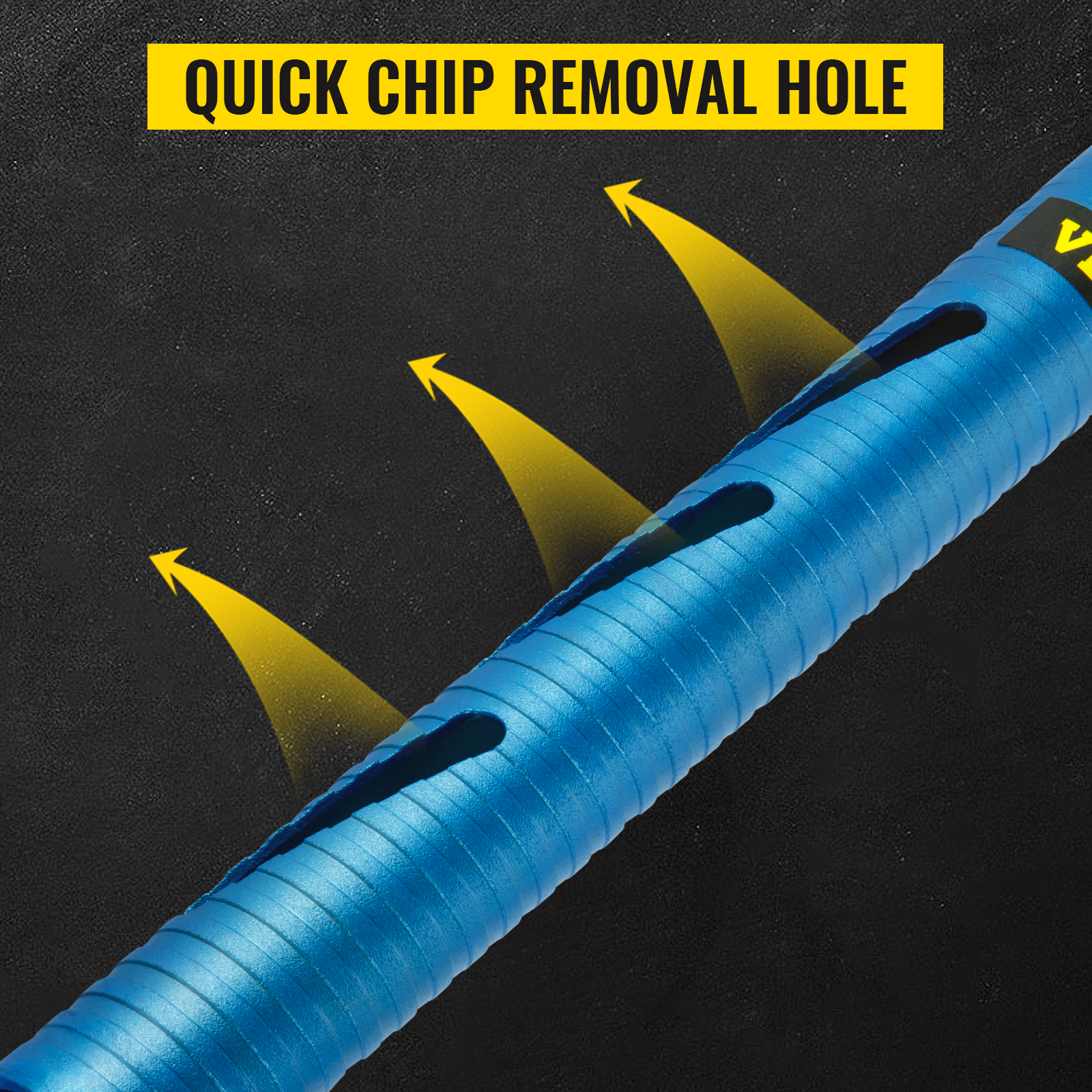 VEVOR dry core drill bit with quick chip removal hole design.