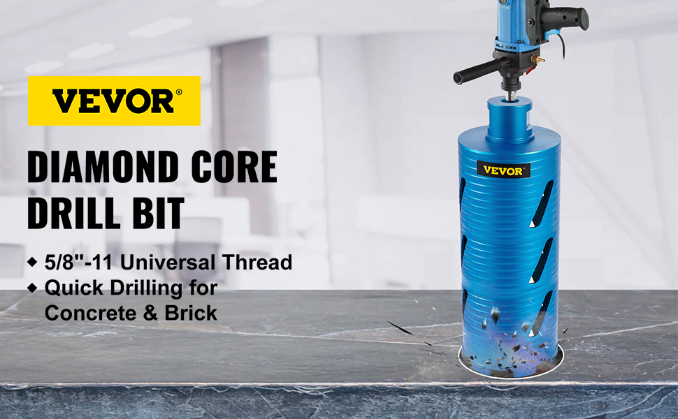 VEVOR diamond core drill bit for quick drilling in concrete and brick