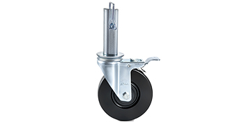 VEVOR scaffolding caster wheels with durable black rubber tire and metal frame.