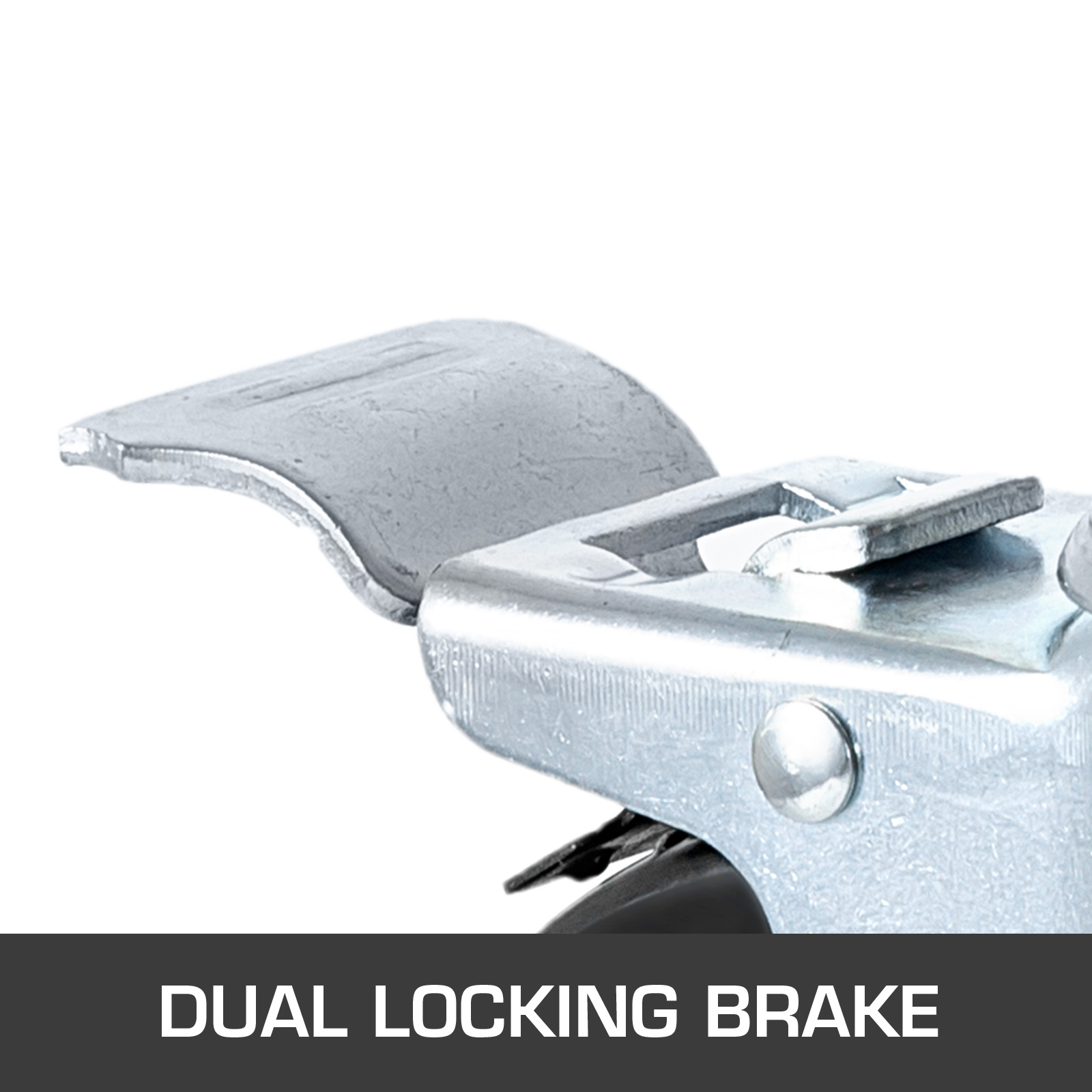 VEVOR scaffolding caster wheels with dual locking brake mechanism.