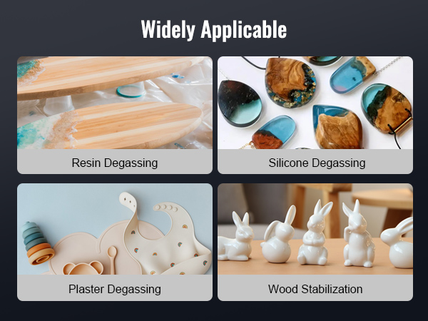 widely applicable VEVOR vacuum chamber: resin degassing, silicone degassing, plaster degassing, wood stabilization.