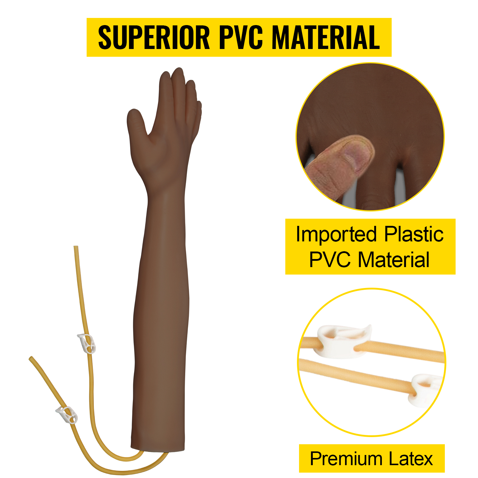 VEVOR phlebotomy practice kit with superior pvc material and premium latex tubes.