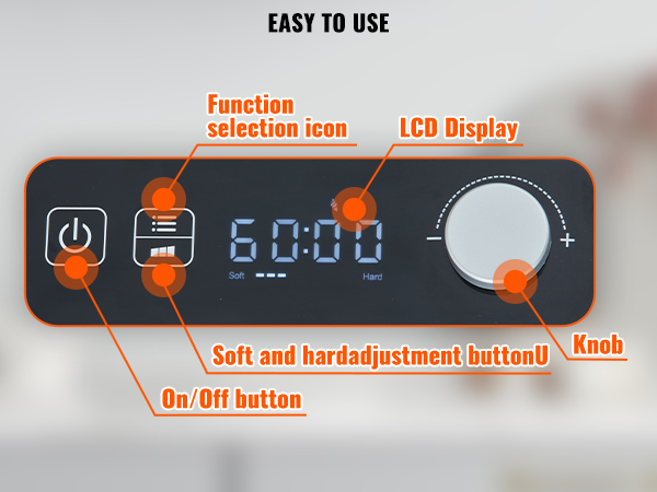 VEVOR ice cream maker with lcd display and adjustment buttons on the kitchen counter. easy-to-use interface.