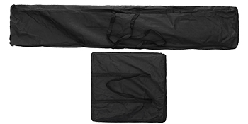 VEVOR confined space tripod kit in black carrying bags, one long and one square.