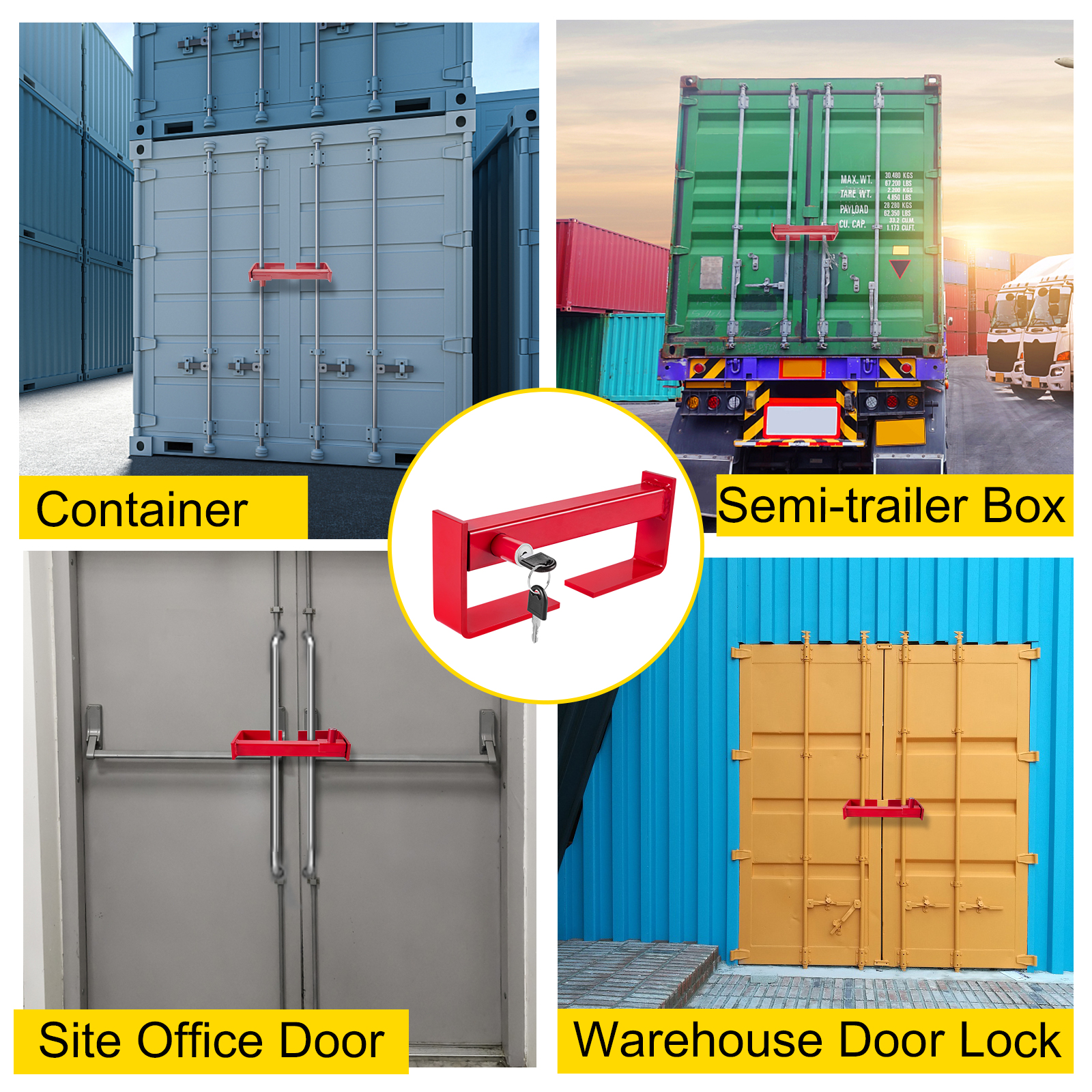 VEVOR cargo container lock on containers, semi-trailer box, site office door, warehouse door