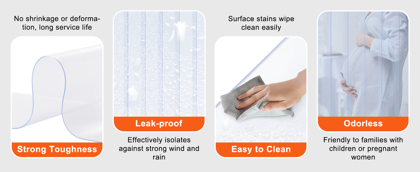 VEVOR's strong, leak-proof, easy-to-clean, odorless material for family-safe use.