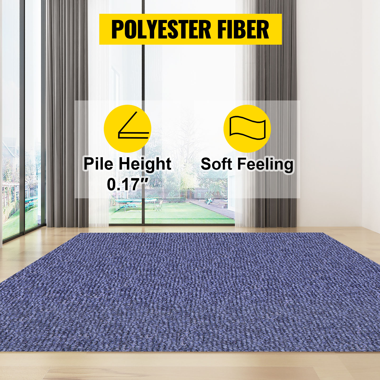 VEVOR marine carpet in blue with 0.17