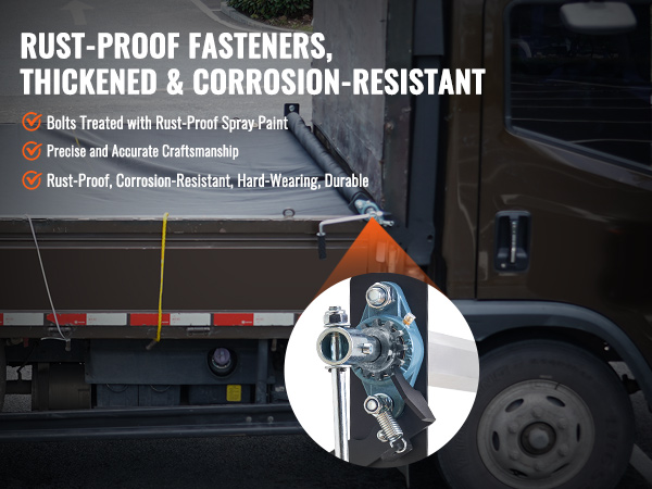 rust-proof fasteners for the VEVOR hand crank tarp roller kit, thickened and corrosion-resistant.