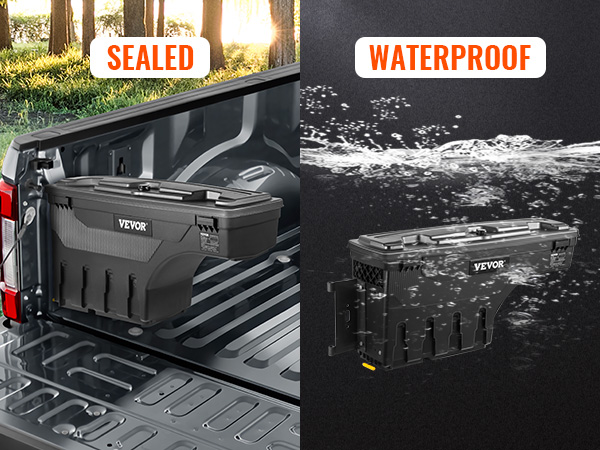 VEVOR truck bed storage box: sealed and waterproof storage solution for truck beds.