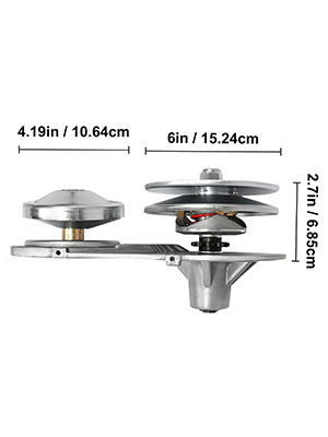 VEVOR go kart torque converter kit with dimensions labeled for components.