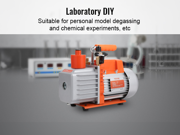 VEVOR hvac vacuum pump in a laboratory setting, ideal for diy projects and chemical experiments.