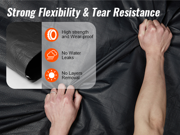 VEVOR carport with a double slope-sloping roof prevents water accumulation during heavy rain.