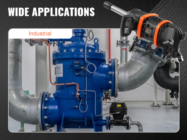 VEVOR pneimatiskais triecienskrūvgriezis, kas izceļ tā plašo rūpniecisko pielietojumu ar mašīnbūves pieredzi.