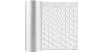 roll of VEVOR air cushion film showing clear bubble wrap padding.