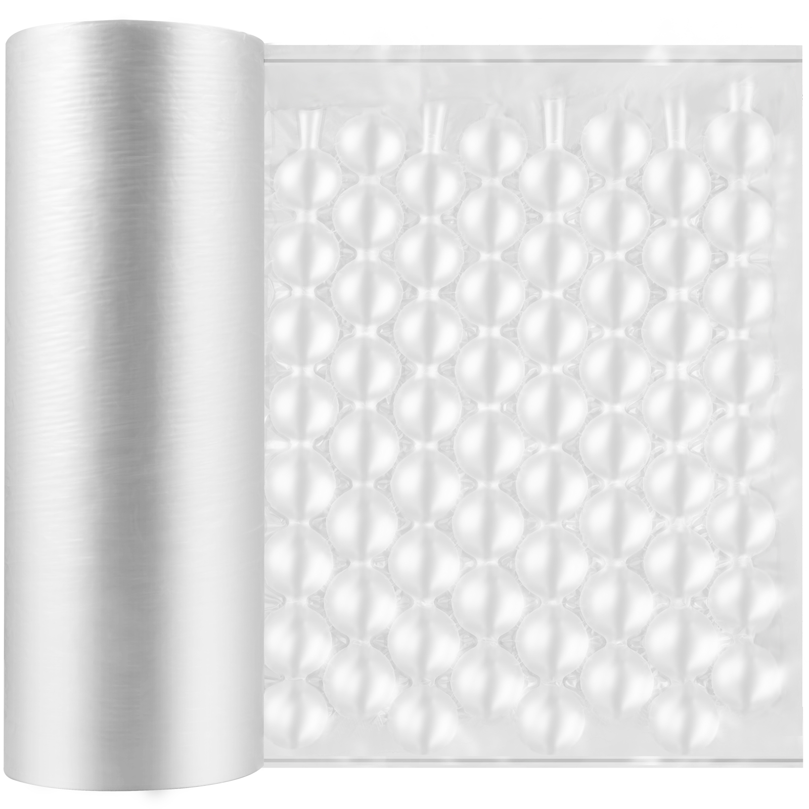 VEVOR air cushion film roll with inflated bubble wrap beside it
