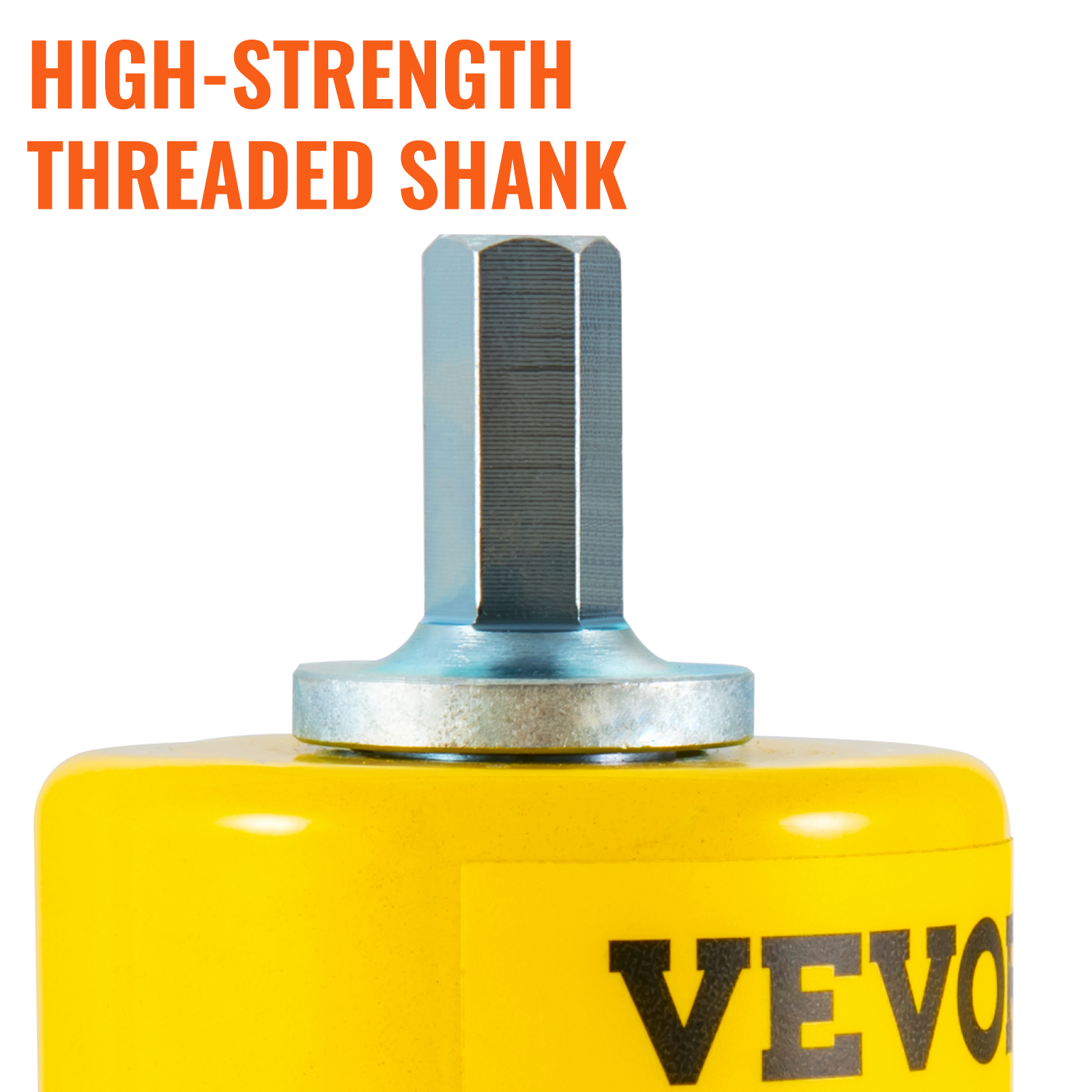 VEVOR tenon cutter with high-strength threaded shank, yellow body, and metal finish.