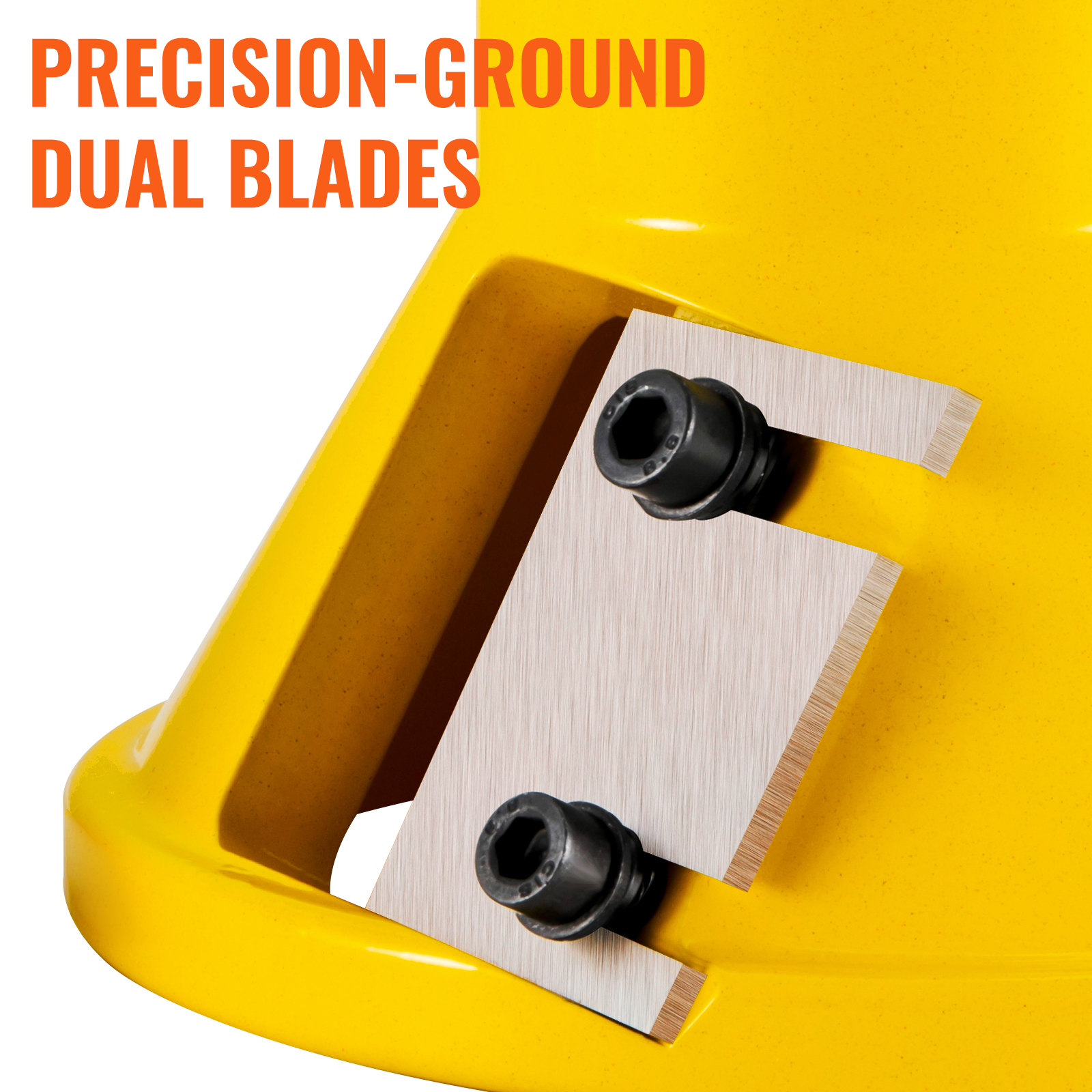 VEVOR tenon cutter with precision-ground dual blades on a yellow base.