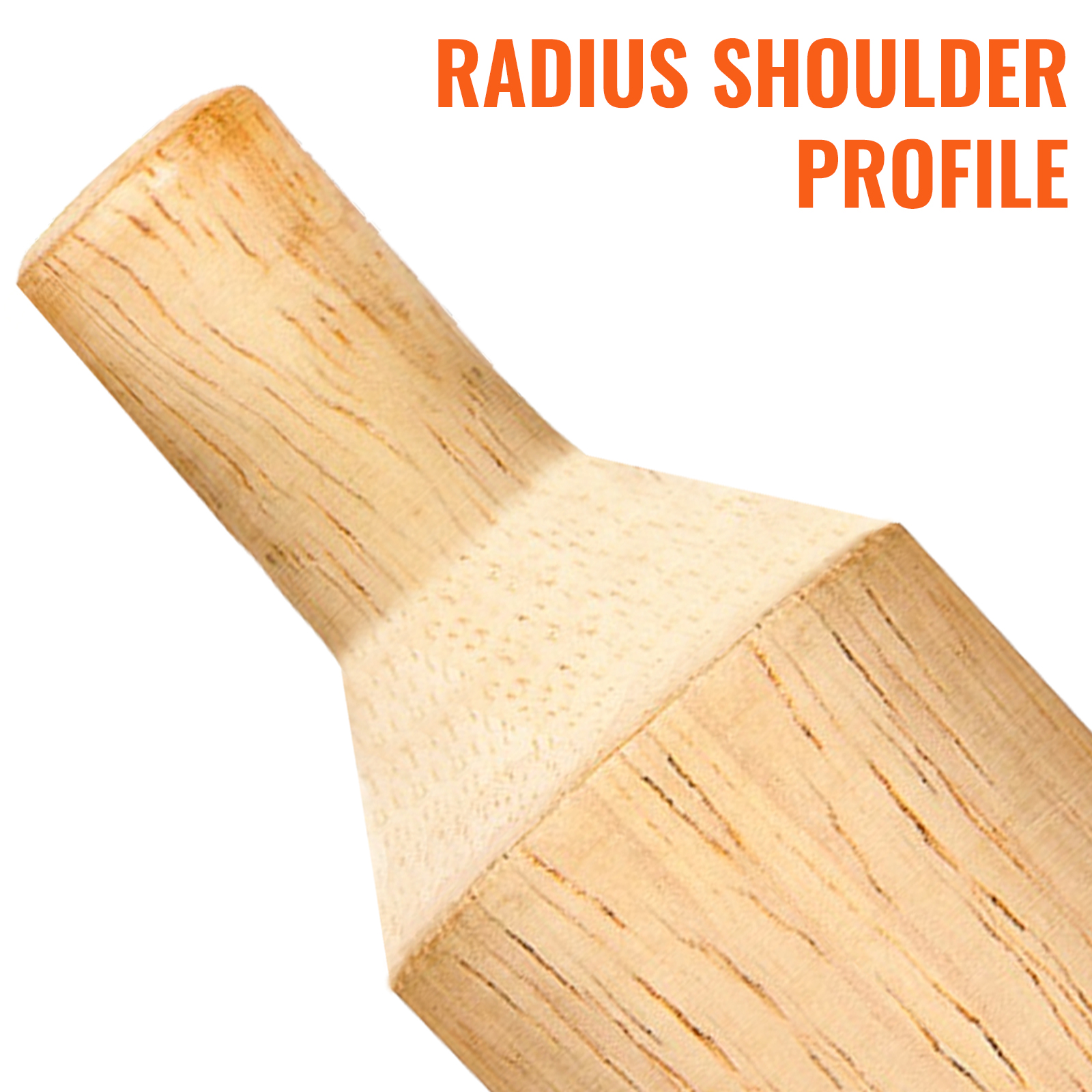 VEVOR tenon cutter showcasing radius shoulder profile on a smooth wooden tenon.