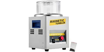 VEVOR jewelry polisher with magnetic tumbler on a white background.