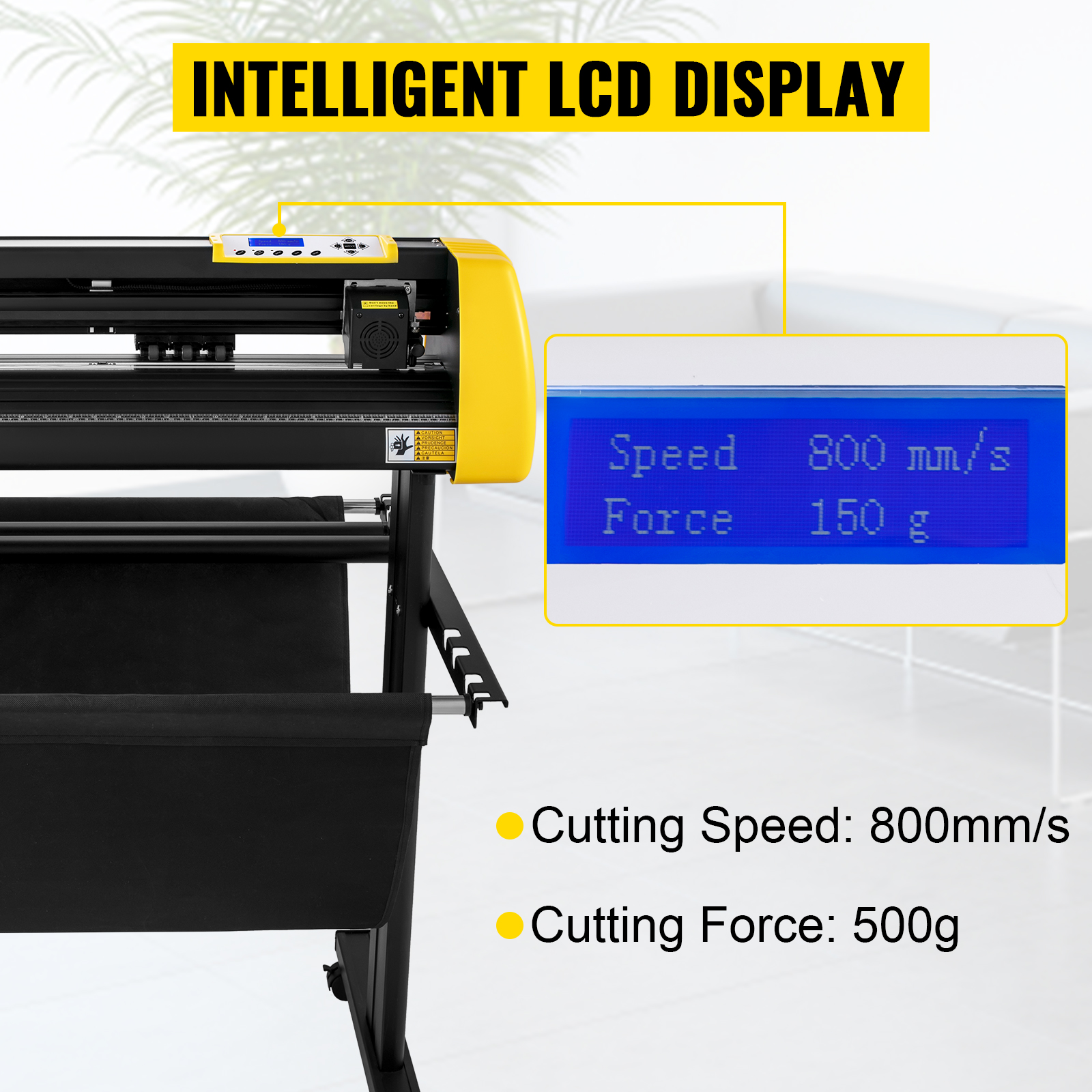 VEVOR vinila griešanas iekārta ar inteliģentu lcd displeju, 800 mm/s ātrums, 500 g spēks.