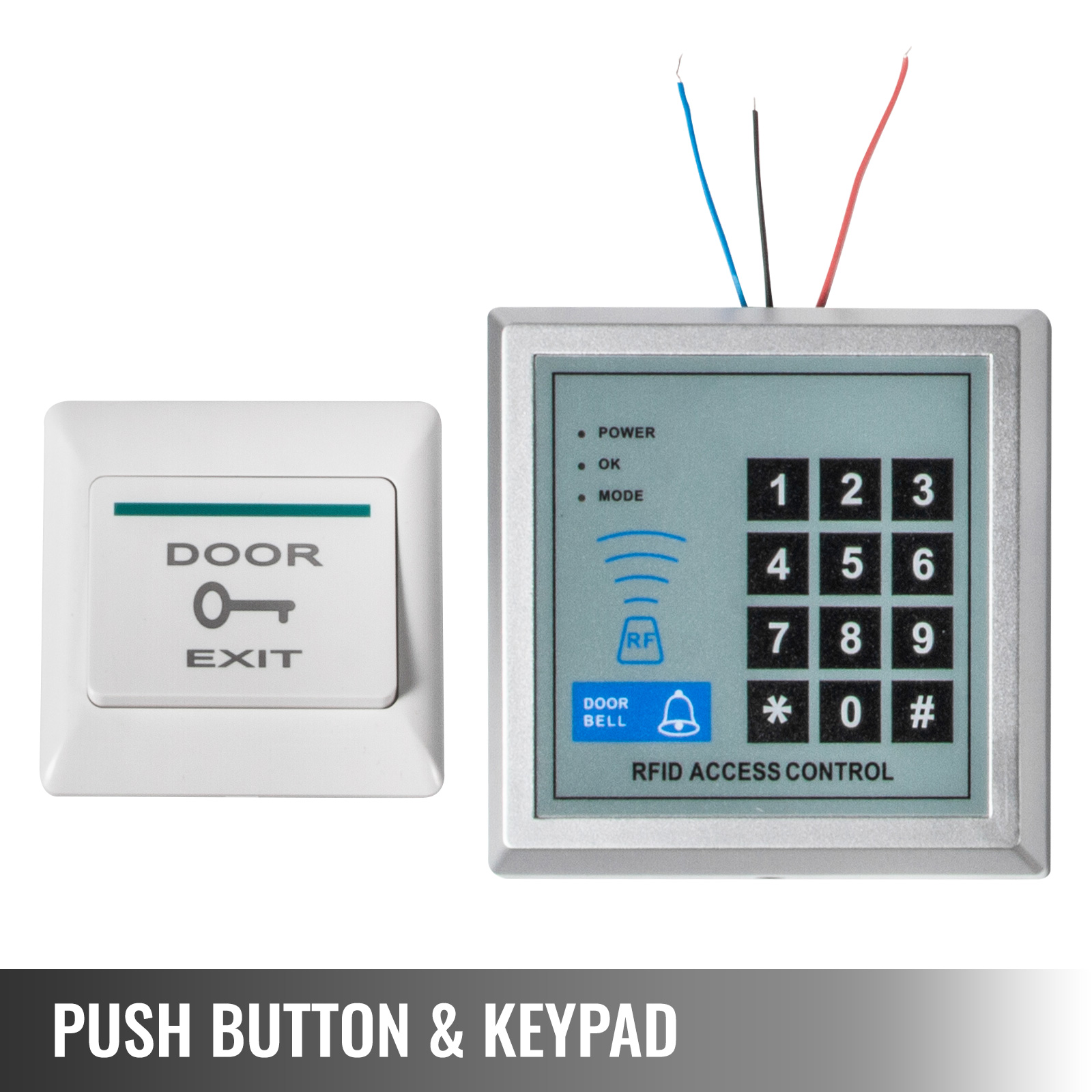 VEVOR automatic door opener with rfid access control keypad and door exit push button.