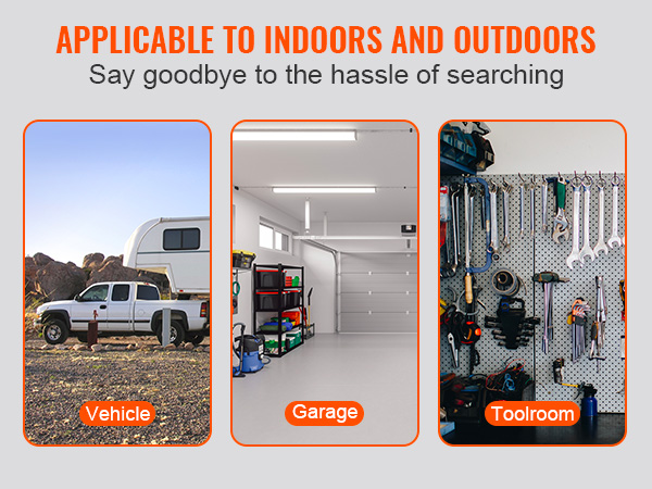 VEVOR truck bed tool box, versatile use for vehicles, garages, and toolrooms. suitable indoors and outdoors.