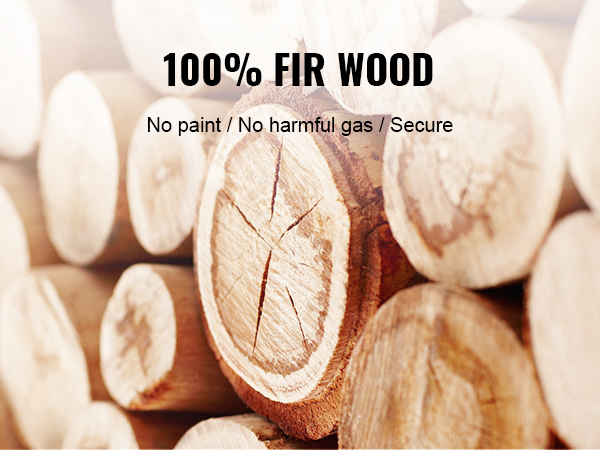 100% fir wood logs for VEVOR raised garden bed - no paint, no harmful gas, secure.