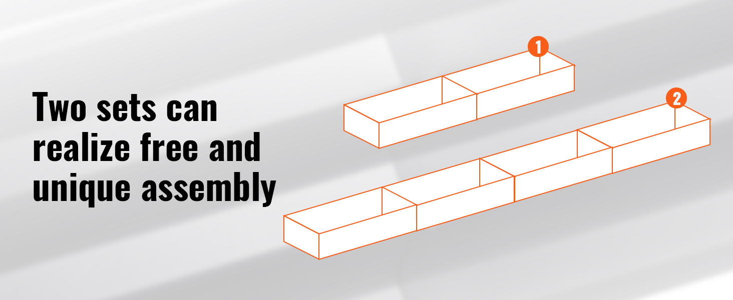 two VEVOR garden bed sets for customizable assembly with a background showing the assembly layout.