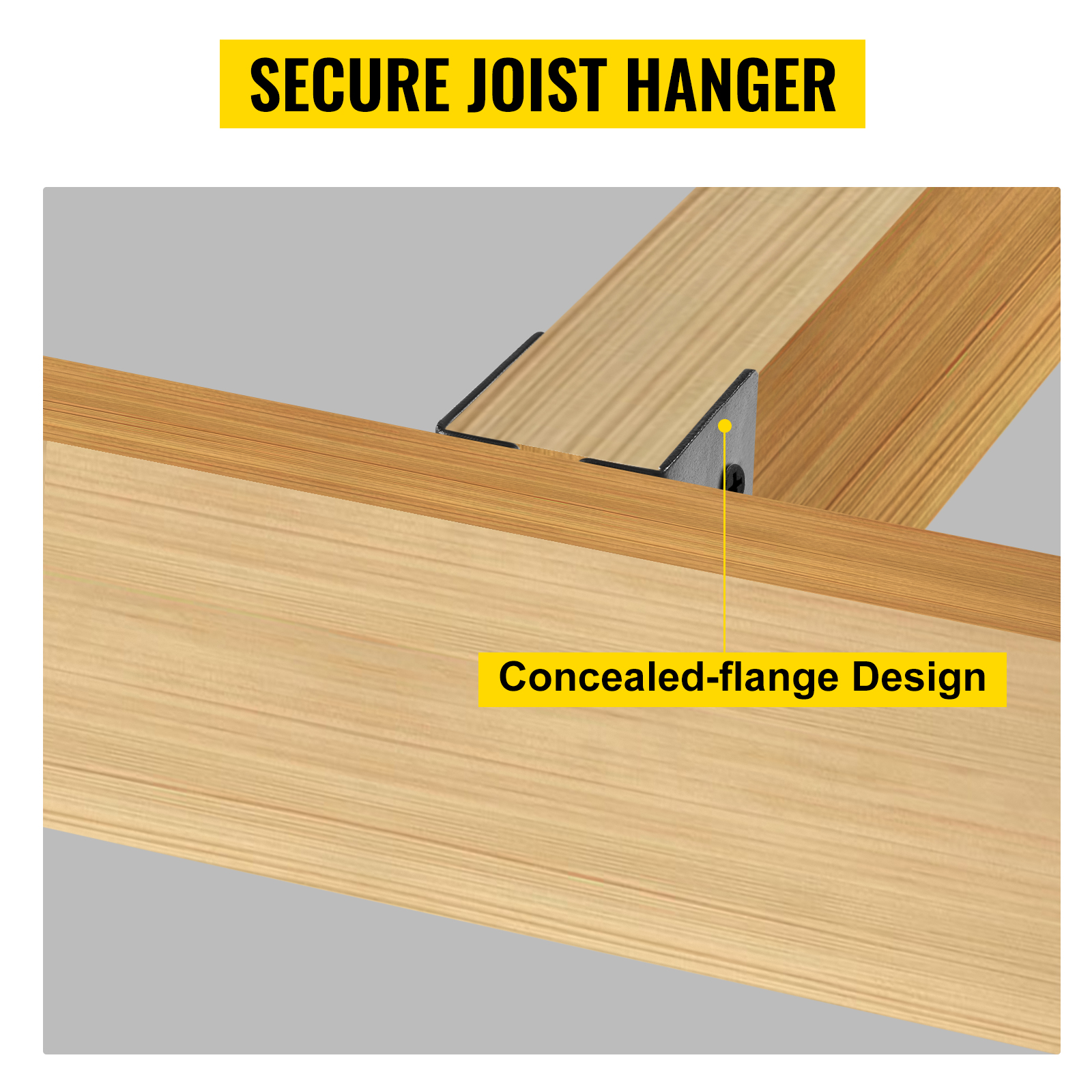 VEVOR concealed joist hanger with secure concealed-flange design.