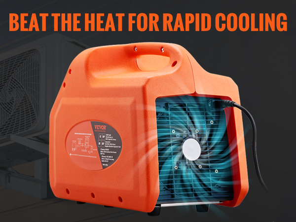 VEVOR refrigerant recovery machine with built-in condenser and fan ensures efficient rapid cooling.