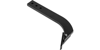 VEVOR box blade shank, black metal with bolt holes and a sharp edge.