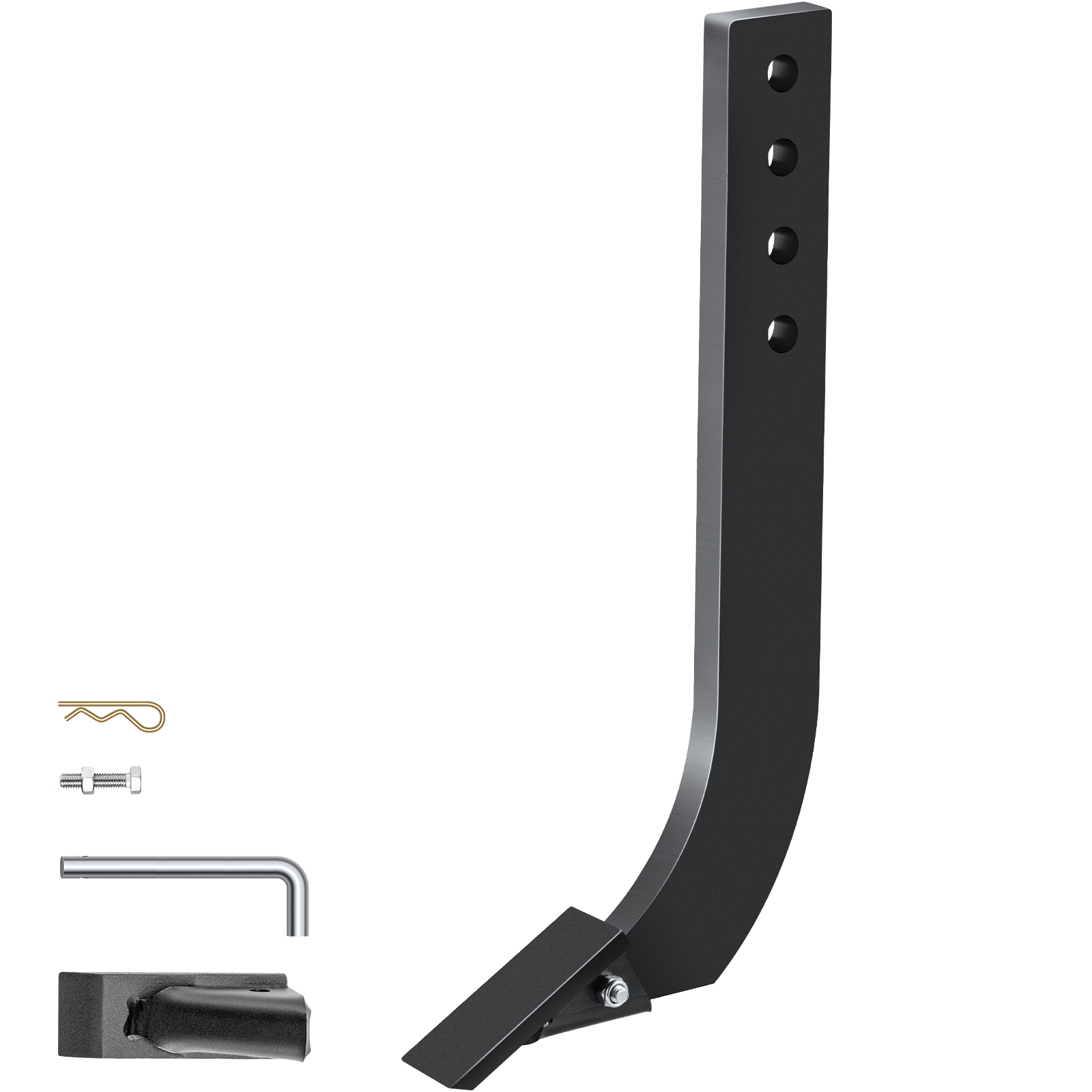 VEVOR box blade shank with accessories, including bolts and a pin.