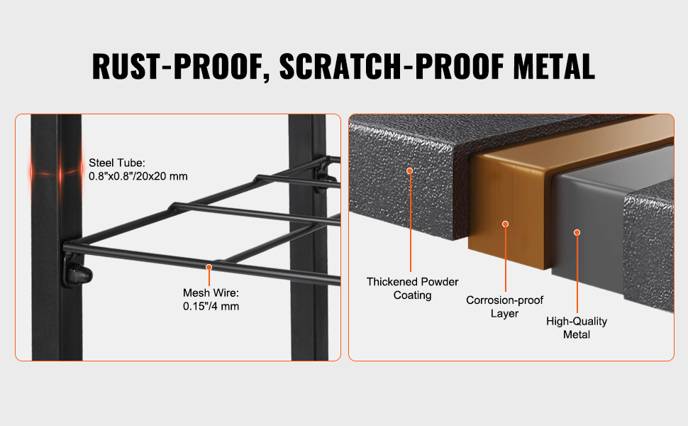 VEVOR blueprint storage rack: rust-proof, scratch-proof metal with mesh wire and powder coating details.