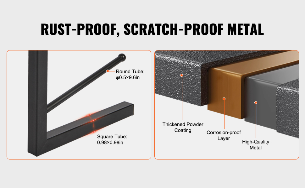 rust-proof, scratch-proof VEVOR blueprint storage rack with high-quality metal and thickened powder coating.
