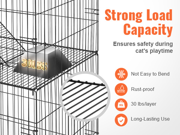 VEVOR catio with 30lbs load capacity, rust-proof, and durable wire mesh for safe cat playtime.