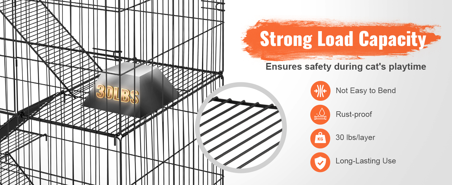 VEVOR catio with 30lbs load capacity, rust-proof, and durable wire mesh for safe cat playtime.