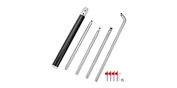 VEVOR wood turning tools set with interchangeable handles and multiple cutting tips.