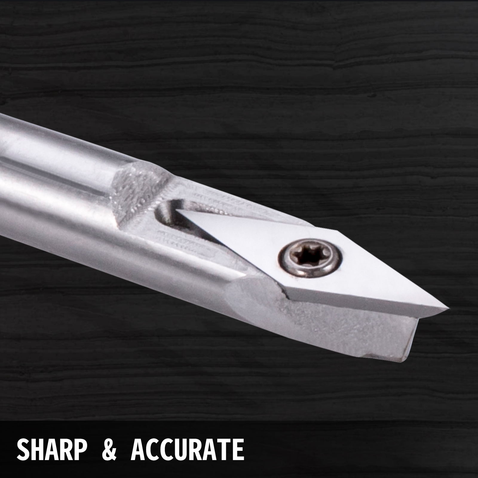 VEVOR wood turning tools showcasing a sharp and precise metal cutting blade