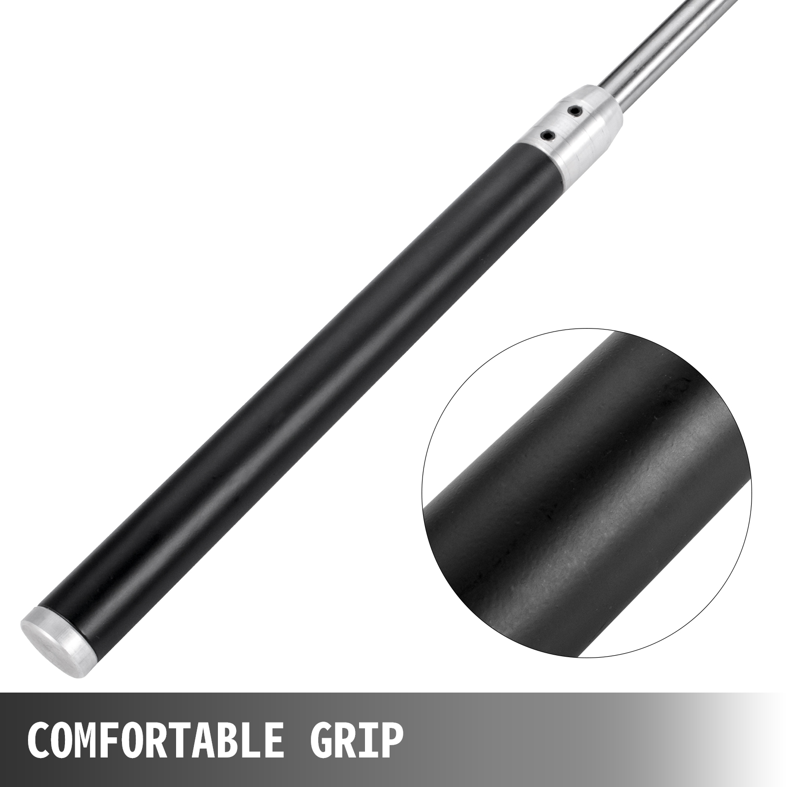 VEVOR wood turning tool handle featuring a black, comfortable grip.