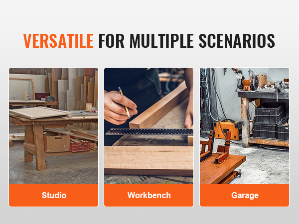VEVOR woodworking vise: versatile tool for studio, workbench, and garage use.