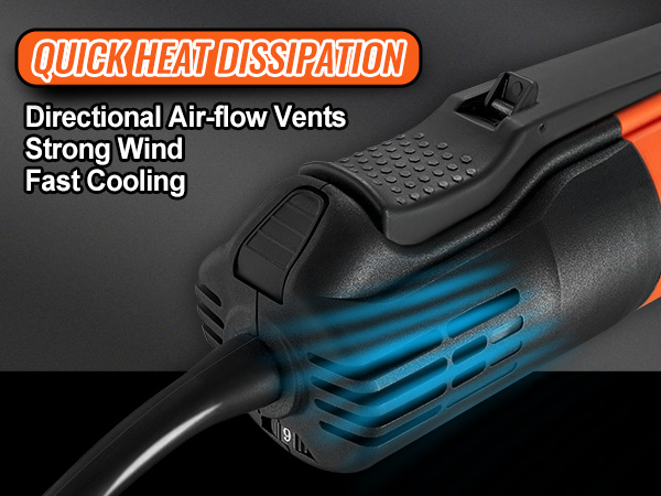 VEVOR die grinder with quick heat dissipation, advanced ventilation, improved efficiency.