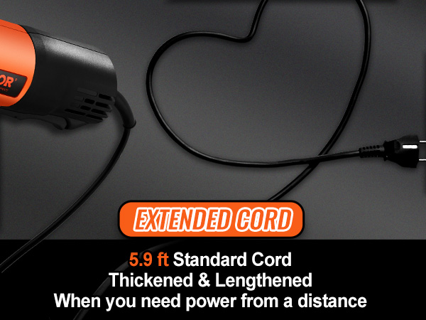 VEVOR die grinder with 5.9 ft extended cord for distant power needs, thickened and lengthened design.